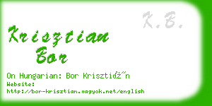 krisztian bor business card